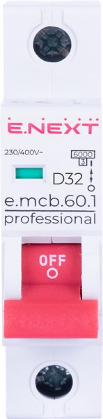 P0710020 Модульный автоматический выключатель e.mcb.pro.60.1.D.32, 1р, 32А, D, 6кА