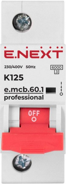 P0430004 Модульный автоматический выключатель e.mcb.pro.60.1.K 125 new, 1р, 125А, K, 6кА new