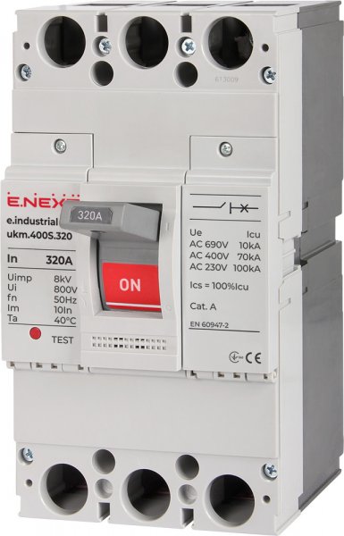 I0010035 Силовий автоматичний вимикач e.industrial.ukm.400S.320, 3р, 320А
