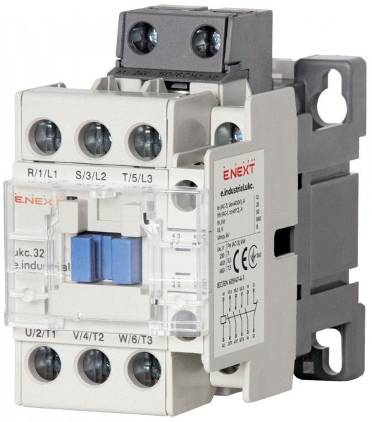 I.0090028 Контактор e.industrial.ukc.32.24, 32А, 24В, 3P, 1no+1nc
