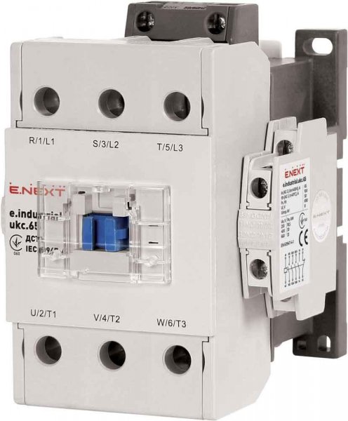 I.0090036 Контактор e.industrial.ukc.65.24, 65А, 24В, 3P, 1no+1nc