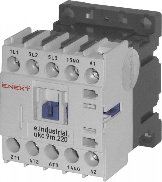I.0090017 Контактор e.industrial.ukc.9M.220, 9А, 220В, no, малогабаритний