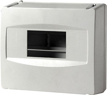 CSU1035 Корпус пластиковый 8-модульный e.plbox.stand.08, без дверцы