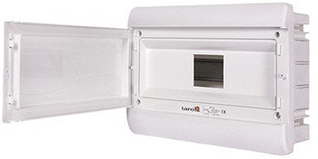 6667-109непр Корпус пластиковий, що вбудовується (PT) 9-модульний, однорядний, IP 30, з непрозорими дверцятами