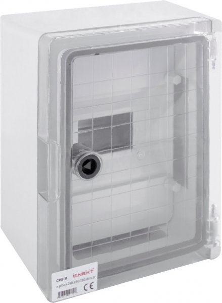 CP5111 Корпус ударопрочный из АБС-пластика e.plbox.210.280.130.8m.tr, 210х280х130мм, IP65 с прозрачной дверцей