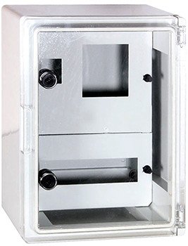 CP5212 Корпус удароміцний з АБС-пластика e.plbox.300.400.165.1f.15m.tr, 300х400х165мм, IP65 з прозорими дверцятами, 1ф 24 модуля