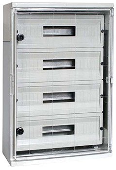 CP5117 Корпус ударопрочный e.plbox.350.500.195.45m.tr, 350х500х195мм, IP65 с прозрачной дверцей 45 модулей