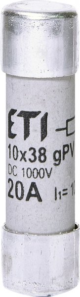 2625108 Предохранитель CH 10x38  gPV 20A 1000V DC (10kA) ETI
