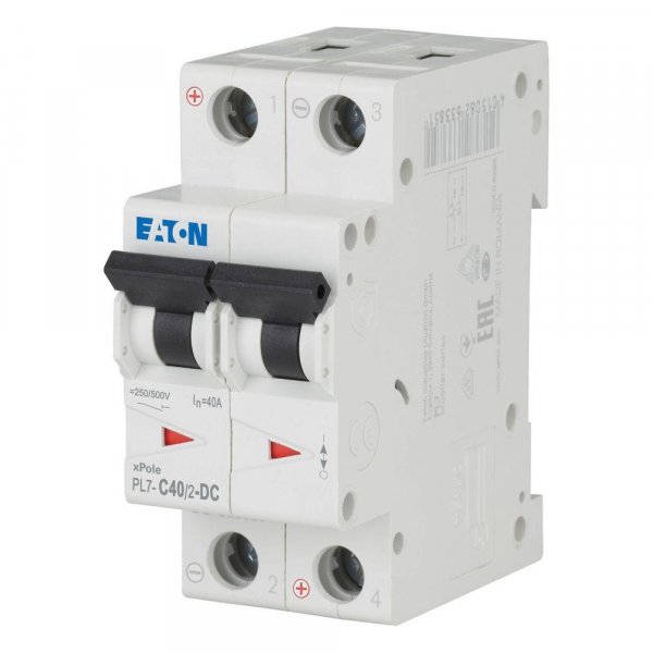 Автоматический выключатель PL7 DC C 2P 40А 10kA (264906) Eaton
