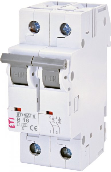 2113519 Автоматический выключатель ETIMAT 6 2p B 32А (6 kA) ETI