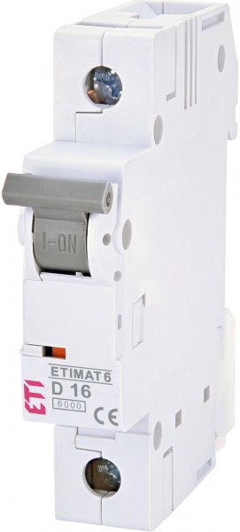 2161508 Автоматический выключатель ETIMAT 6 1p D 2A (6kA) ETI