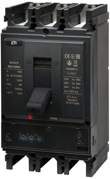 4673139 Авт. выключатель NBS-E 630/3L 630A (36kA, (0.4-1)In/(1.5-10)Ir) 3P ETI