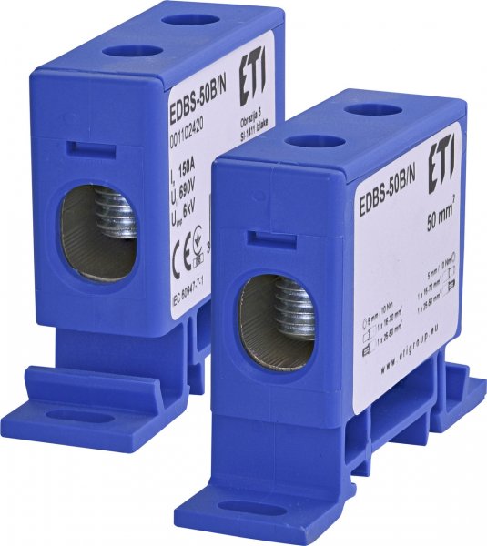 1102420 Ввідна силова клема EDBS-50B/N (150А, 690V AC, 16-70 mm2) ETI