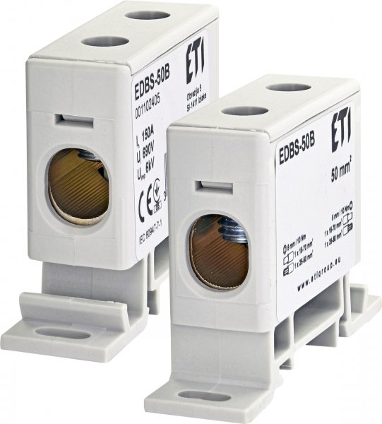1102405 Вводная силовая клемма EDBS-50B (150А, 690V AC, 16-70 mm2) ETI