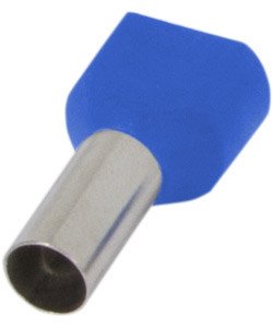 S4037002 Ізольований наконечник e.terminal.stand.te.2.0.75.blue (TE7510 blue) 2x0,75  кв.мм, блакитний, 100шт
