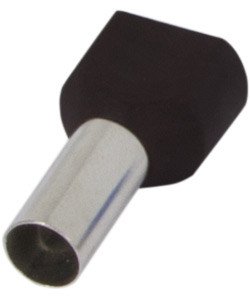 S4037006 Ізольований наконечник e.terminal.stand.te.2.1.5.black (TE1512 black) 2x1,5 кв.мм, чорний, 100шт