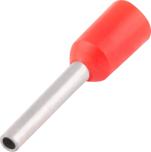 S3036059 Изолированный наконечник втулочный e.terminal.stand.e0306.red 0.25 кв.мм, красный, 100шт