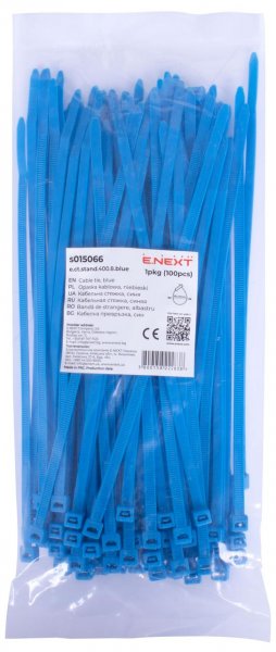 S015066 Кабельная стяжка e.ct.stand.400.8.blue (100шт), синяя