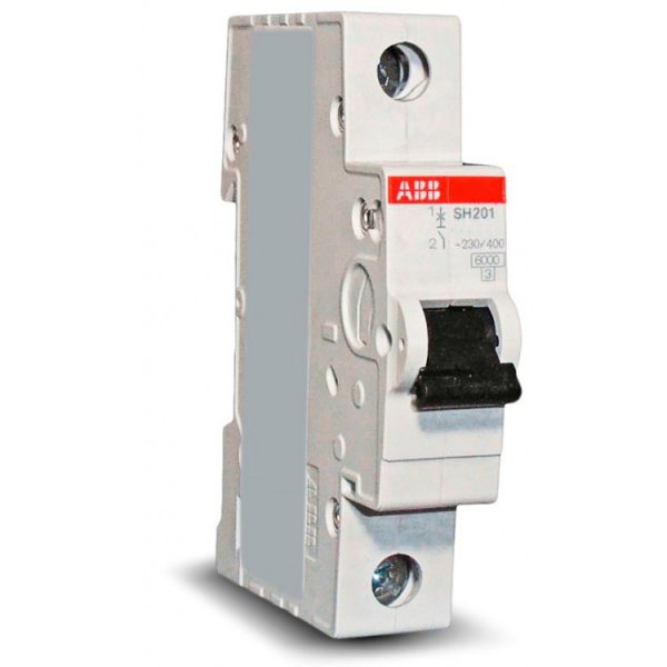 Автоматический выключатель ABB SH 201 1Р 16A C 6кА compact home SH200 2CDS211001R0164