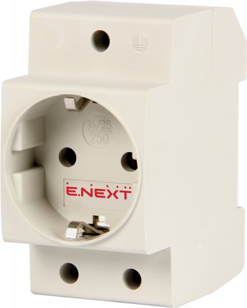 S004002 Розетка на DIN-рейку e.socket.pro.din.tms, 230 В, з з/к E.NEXT