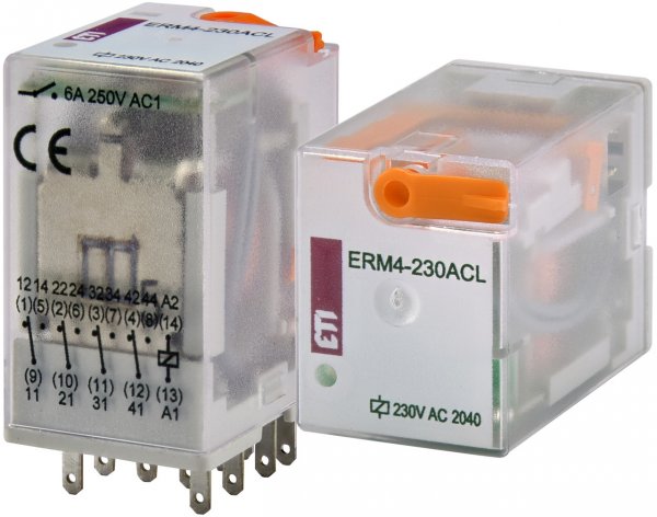 2473010 Реле электромеханическое ERM4-230AC 4p ETI