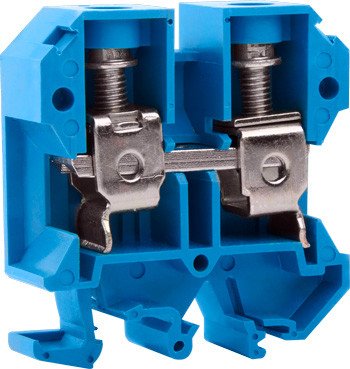 P049023 Клемна колодка набірна на DIN-рейку e.tc.din.pro.35.blue, синя, без кришки E.NEXT
