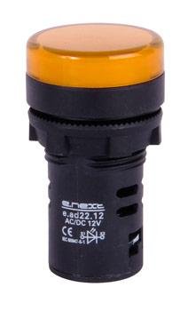 Арматура світлосигнальна e.ad22.12.yellow Ø22мм 12В АС/DC жовта s009029 E.NEXT