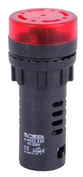 Арматура светозвукосигнальная аварийная e.ad22.230.buzzer.red Ø22мм 230В АС красная s009027