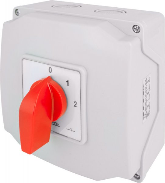 Пакетний перемикач LK63/4.322-ОВ/45 в корпусі, 0-1-2, 63А, IP44 8824-200 E.NEXT