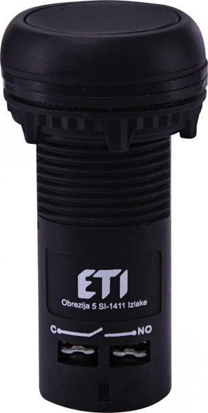 Кнопка моноблочная углубленная ECF-10-C (1NO, черная) 4771453