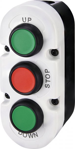 Кнопковий пост 3-модул. ESE3-V7 (Compact, "UP/STOP/DOWN", зелен./червон./зелен., корп. сіро-чорн.) 4771445 ETI