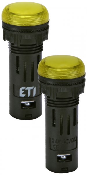 Лампа сигнальна LED матова ECLI-16-024C-Y 24V AC/DC (Ø16мм, жовта) 4771602 ETI