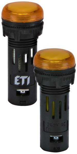 Лампа сигнальная LED матовая ECLI-16-240A-A 240V AC (Ø16мм, оранжевая) 4771609