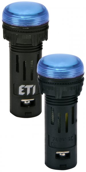 Лампа сигнальная LED матовая ECLI-16-240A-B 240V AC (Ø16мм, синяя) 4771610