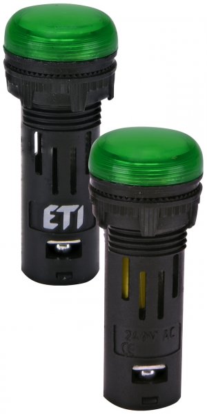 Лампа сигнальна LED матова ECLI-16-240A-G 240V AC (Ø16мм, зелена) 4771607 ETI