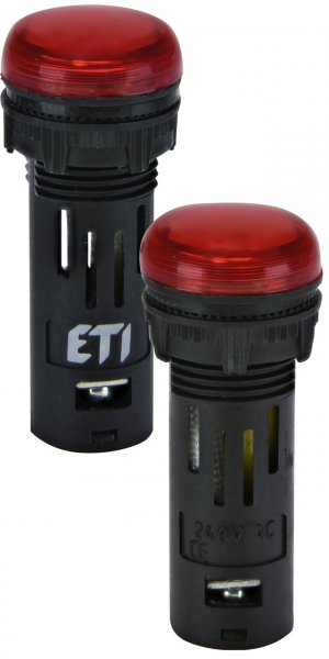 Лампа сигнальная LED матовая ECLI-16-240A-R 240V AC (Ø16мм, красная) 4771606