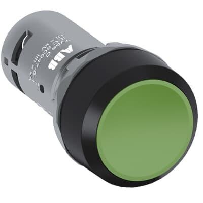 CP1-10G-01 Кнопка скрытая 1НЗ, без фикс., черный пласт. кольцо, зеленая 1SFA619100R1042