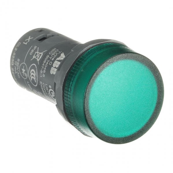 Сигнальный индикатор со светодиодом CL2-523G 230В AC зеленый 1SFA619403R5232
