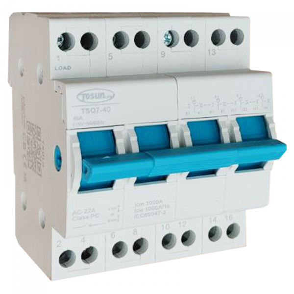 Переключатель нагрузки TSQ7-40 40A 4P (I-0-II) 230B/415B TOSUNLux