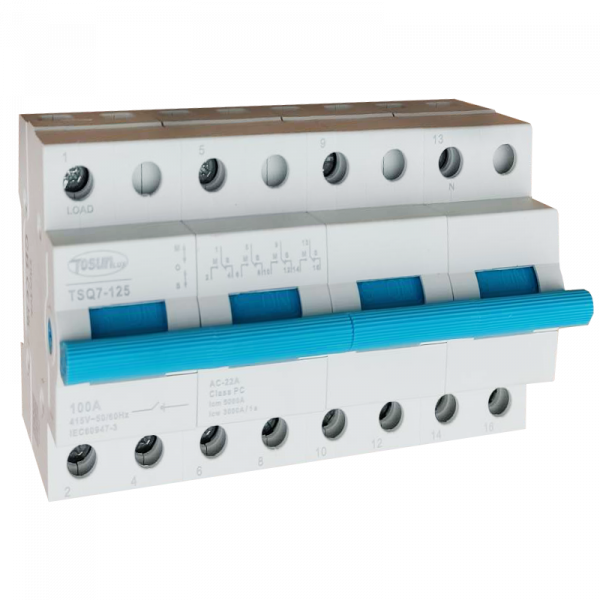 Переключатель нагрузки TSQ7-125 100A 4P (I-0-II) 230B TOSUNLux