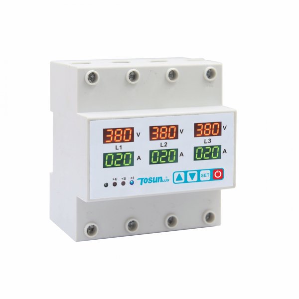 Реле контроля напряжения и тока TDP2-3 63А 3NO 380В TOSUNLux