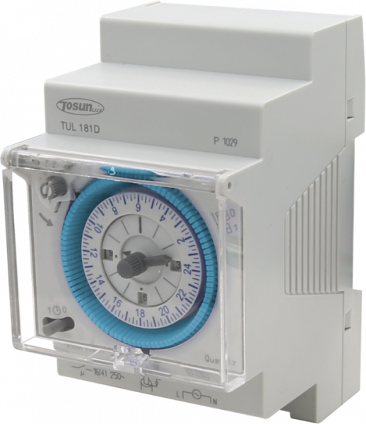 Таймер добовий ТUL181d, (54mm) 16A 230В АС електромеханічний TOSUNLux