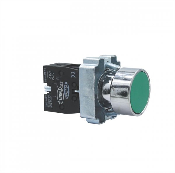 Кнопка PB2-ВА21 чорна 1NO Ø22mm AC 230/400B TOSUNLux