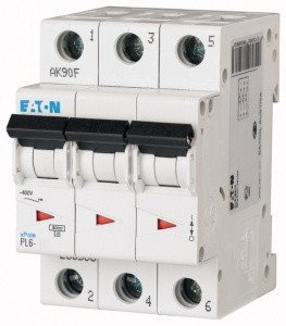 Автоматический выключатель PL6-B40/3 B 3P 40А 6kA Eaton 286593