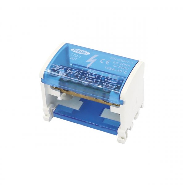 Шина TTD-1, в корпусі, з кришкою, 2 / 7 2Р 100А TOSUNLux