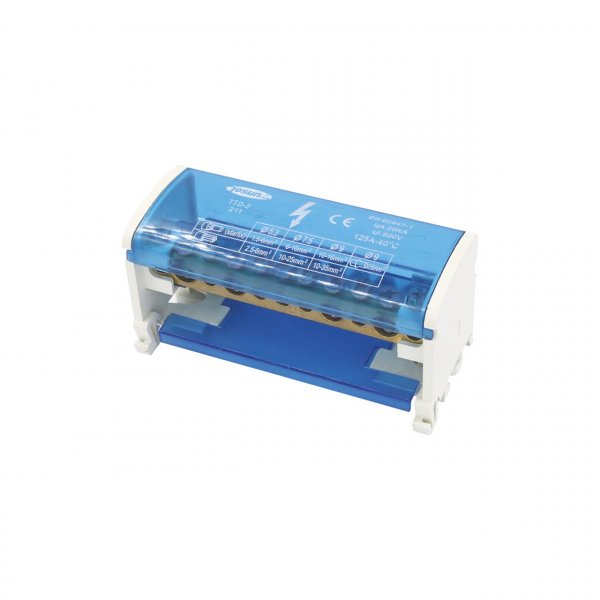 Шина TTD-2, в корпусі, з кришкою, 2 / 11 2Р 125А TOSUNLux