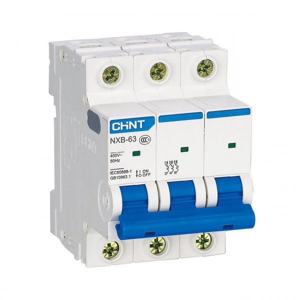 Модульный авт. выключатель NXB-63 3P B10 6kA 814195 Chint