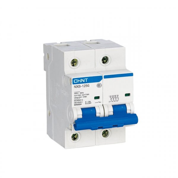 Модульний авт. вимикач NXB-125 2P D 80A 10kA 816132 Chint