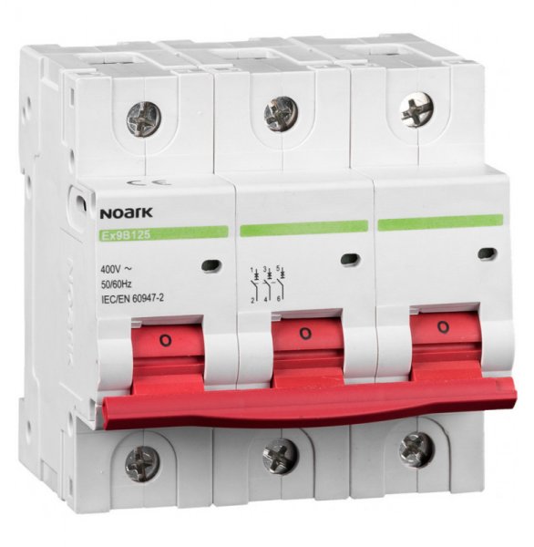 102781 Автоматический выключатель 20 kA, хар-ка B, 80 A, 3 полюса Ex9B125 3P B80 ANOARK