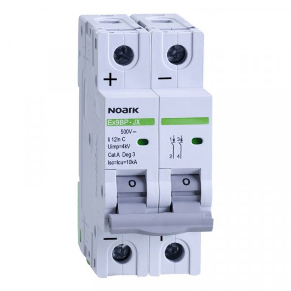 110089 DC Автоматический выключатель 10 kA, хар-ка C, 32 A, 500 V DC, 2 полюса Ex9BP-JX(+) 2P C32 NOARK